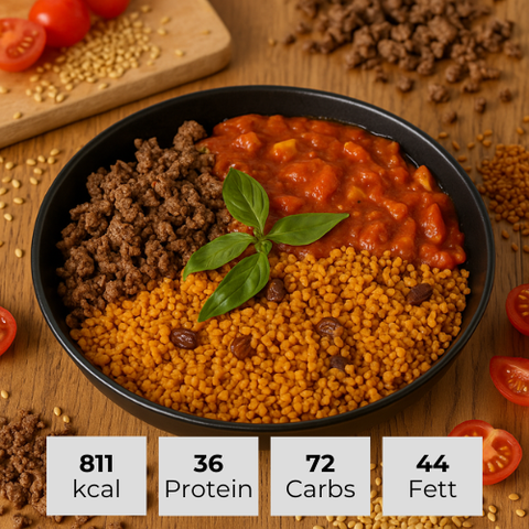 12. Bulgur mit Hackfleich und Tomatensoße