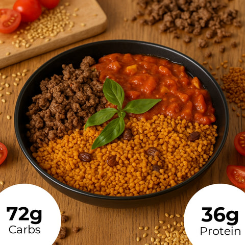 12. Bulgur mit Hackfleich und Tomatensoße