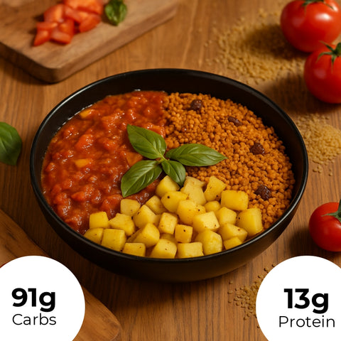 13. Bulgur mit Kartoffeln und Tomatensoße