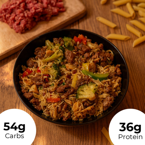 3. Gemüsepfanne mit Hackfleisch und Reis