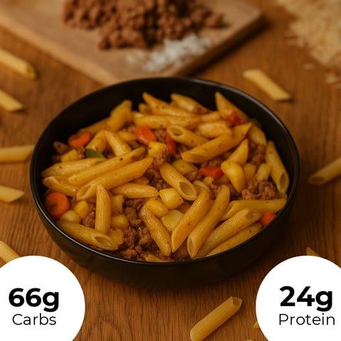 5. Nudeln mit Hackfleisch und gebratenem Gemüse