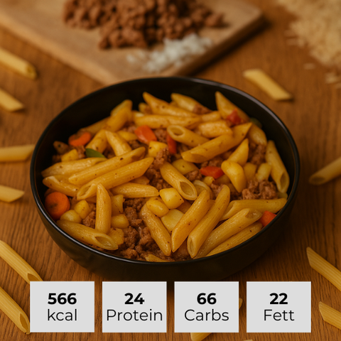 5. Nudeln mit Hackfleisch und gebratenem Gemüse