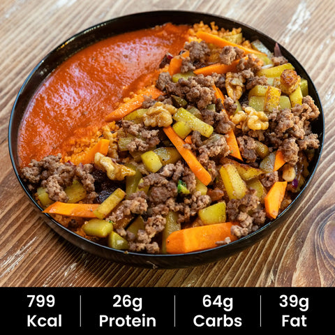 12. Bulgur mit Hackfleich und Tomatensoße